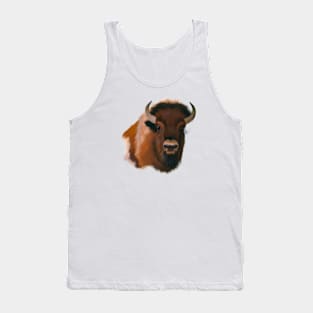 Cute Bison Drawing Tank Top